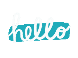 Lettering Hello Sticker
