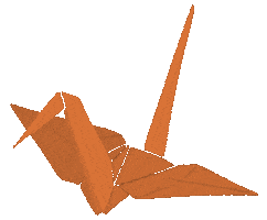 Origami Crane Sticker