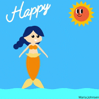 Happy Beach GIF by Maria Johnsen