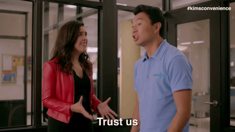 Cbc Trust Us GIF by Kim's Convenience - Find & Share on GIPHY