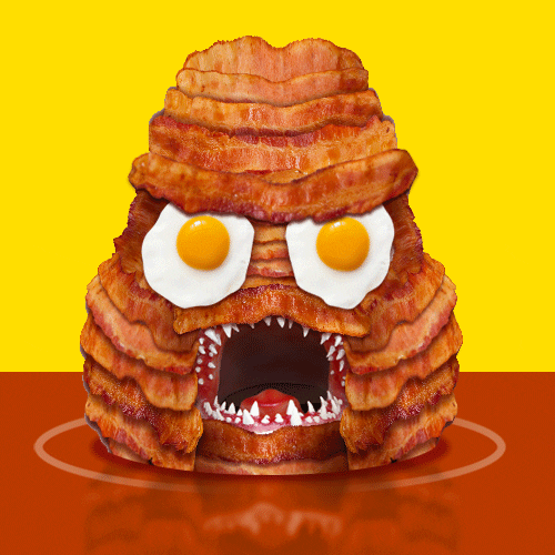 bacon creature GIF by Welcome! At America’s Diner we pronounce it GIF.