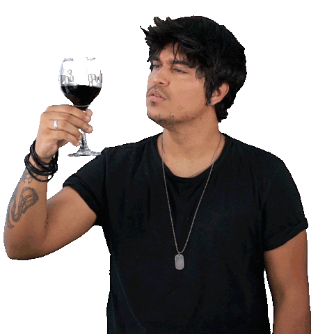 Cheers Wine Sticker by Gusta Stockler