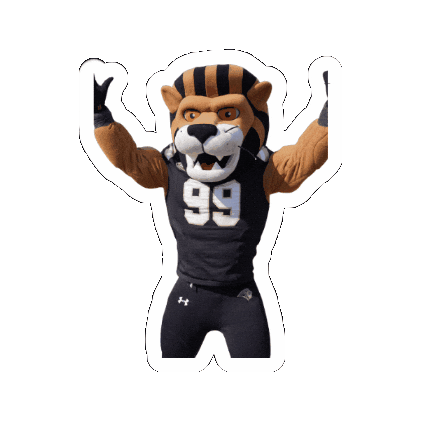 Black And Gold Leo Sticker by Lindenwood University