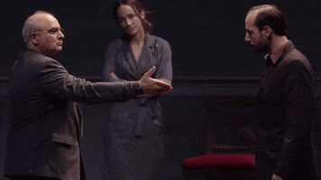 olivier awards handshake GIF by Official London Theatre