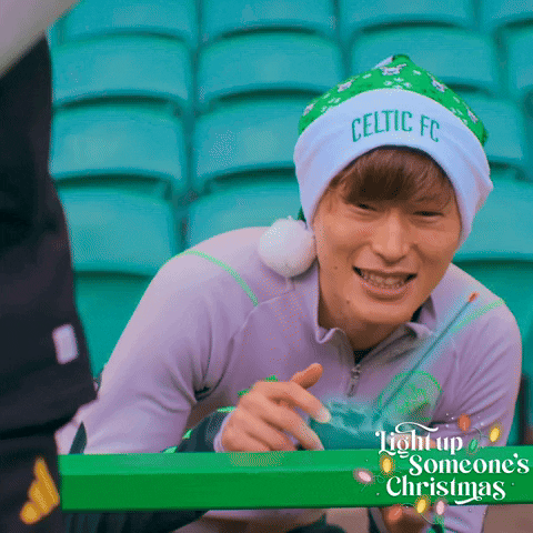Christmas Yes GIF by Celtic Football Club
