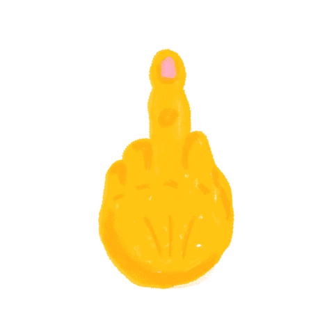 blow up middle finger GIF by whateverbeclever