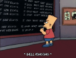 Season 1 Bart Chalkboard GIF by The Simpsons