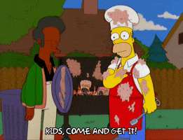 grilling homer simpson GIF