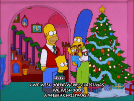 Merry Christmas Singing GIF by The Simpsons