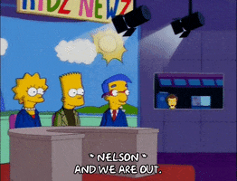 we are out bart simpson GIF