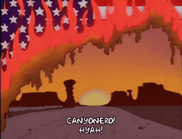 season 9 burning flag showing the desert GIF