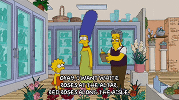 marge simpson flowers GIF