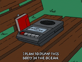 episode 7 tape recorder on bench GIF
