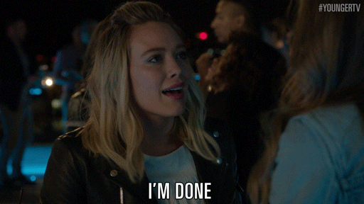 hilary duff im done GIF by YoungerTV