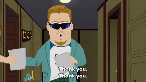 sign collecting GIF by South Park