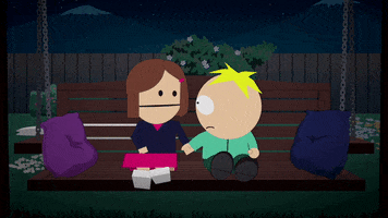 butters stotch kiss GIF by South Park 