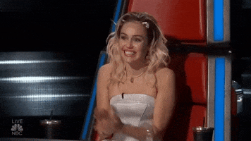 Happy Miley Cyrus GIF by The Voice