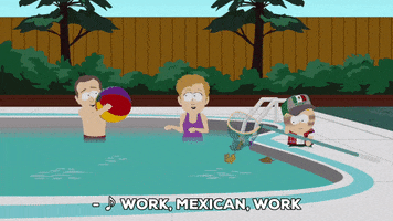 playing swimming pool GIF by South Park 