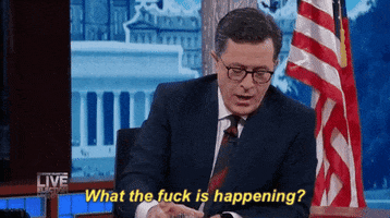 stephen colbert what the fuck is happening GIF by Showtime