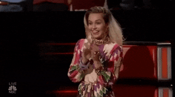 miley cyrus clapping GIF by The Voice
