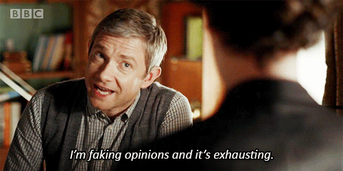 pretending to care martin freeman GIF by BBC by bbc
