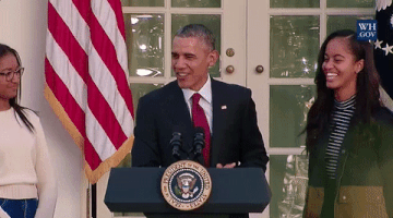 sasha obama laughing GIF by Obama