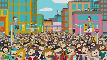 crowd yelling GIF by South Park 