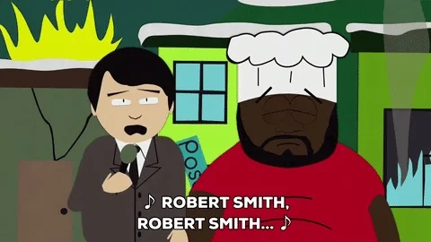 burning robert smith GIF by South Park