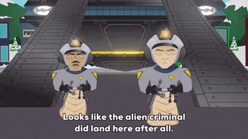 aliens cops GIF by South Park 