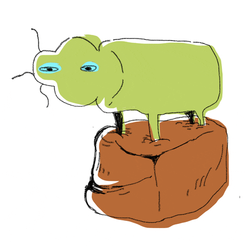 animation, cartoon, eyes, looking, waiting, creature, shapes, odd, wondering, blank expression