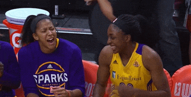 Los Angeles Sparks Laughing GIF by WNBA