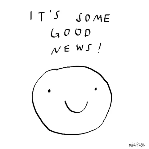 Good News Smile GIF by Mia Page