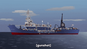 scared ship GIF by South Park 