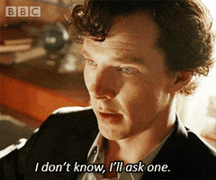 i dont know ill ask one benedict cumberbatch GIF by BBC