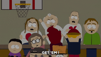 mad shoving GIF by South Park 