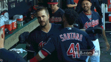 High Five Cleveland Indians GIF by MLB