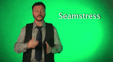 sign language seamstress GIF by Sign with Robert