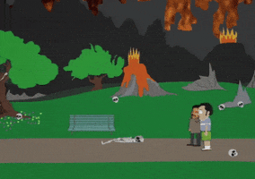 saddam husein fire GIF by South Park 