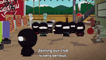 ninja sign GIF by South Park 