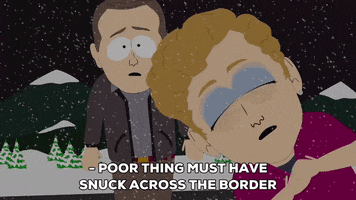 scared snowing GIF by South Park 