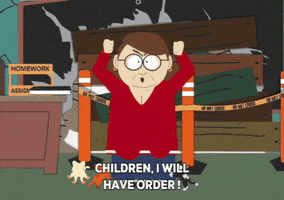 angry teacher GIF by South Park 