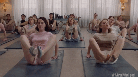 working out season 1 GIF by The Marvelous Mrs. Maisel
