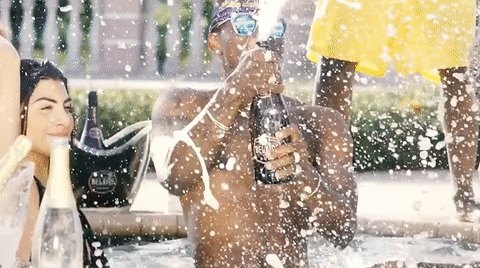 turn up champagne shower GIF by Luc Belaire