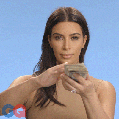 Giphy - pay me kim kardashian GIF by GQ