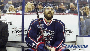 come on shrug GIF by Columbus Blue Jackets