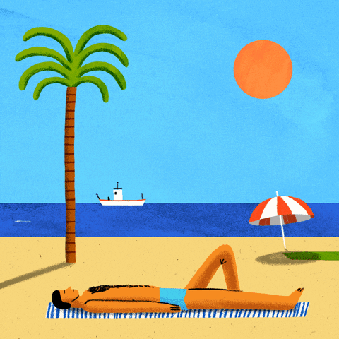 Sunbathing Family Vacation GIF by Raúl Soria - Find & Share on GIPHY