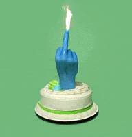 Happy Birthday Middle Finger GIF by Birthday Bot