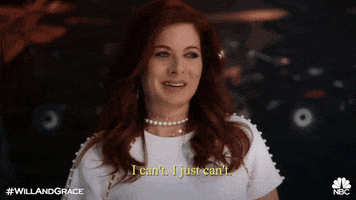 i cant debra messing GIF by Will & Grace