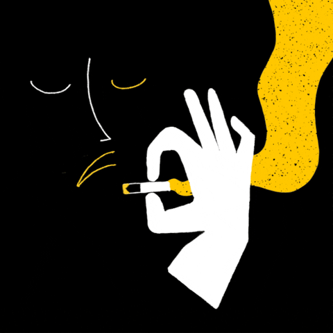 Illustration Smoking GIF by Romain Loubersanes
