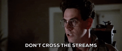 Harold Ramis Dont Cross The Streams GIF by Ghostbusters - Find & Share on GIPHY